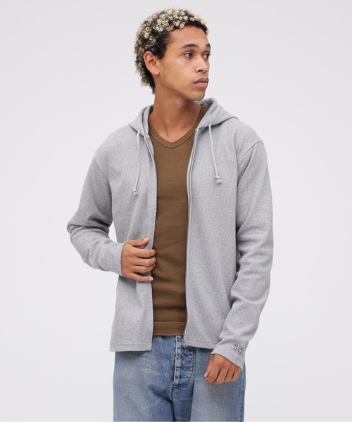 《DAILY/デイリー》RIB ZIP PARKA / デイリー 長袖 リブ ジップパーカー デイリーウェア / AVIREX / アヴィレックス（パーカー）｜AVIREX（アヴィレックス）