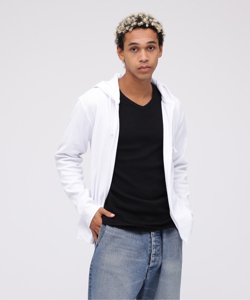 《DAILY/デイリー》RIB ZIP PARKA / デイリー 長袖 リブ ジップパーカー デイリーウェア / AVIREX / アヴィレックス（パーカー）｜AVIREX（アヴィレックス）