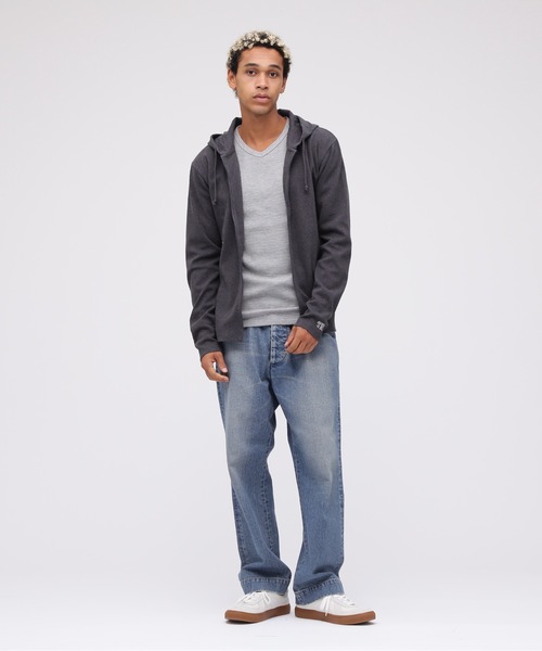 《DAILY/デイリー》RIB ZIP PARKA / デイリー 長袖 リブ ジップパーカー デイリーウェア / AVIREX / アヴィレックス（パーカー）｜AVIREX（アヴィレックス）