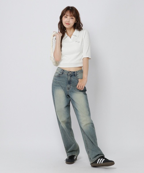 3.3 Field Trip （3.3フィールドトリップ）の「3.3 Field Trip／メタルスキッパー5ブ（Tシャツ/カットソー・レディース・ネイビー/ホワイト/ブラック・FREE）」の5枚目の写真