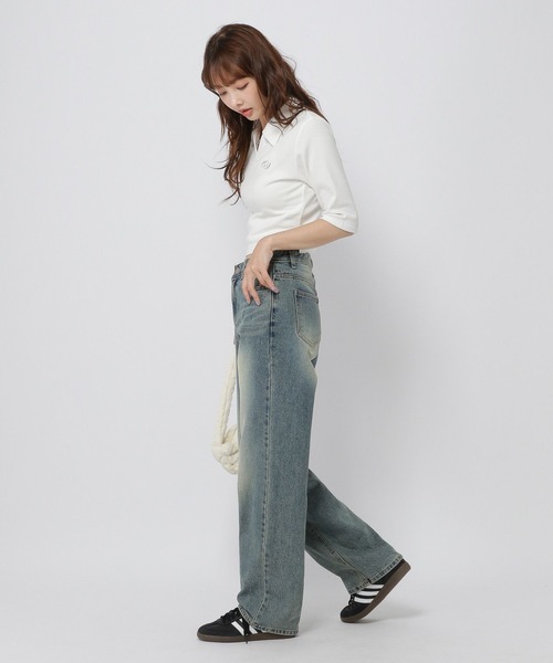 3.3 Field Trip （3.3フィールドトリップ）の「3.3 Field Trip／メタルスキッパー5ブ（Tシャツ/カットソー・レディース・ネイビー/ホワイト/ブラック・FREE）」の6枚目の写真