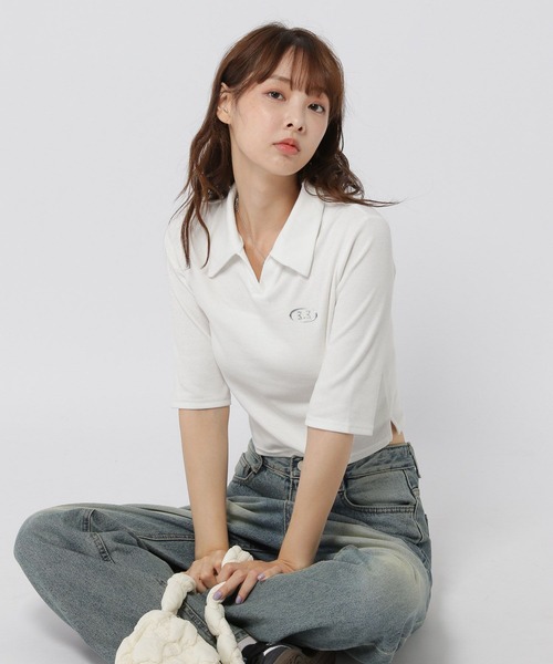 3.3 Field Trip （3.3フィールドトリップ）の「3.3 Field Trip／メタルスキッパー5ブ（Tシャツ/カットソー・レディース・ネイビー/ホワイト/ブラック・FREE）」の9枚目の写真