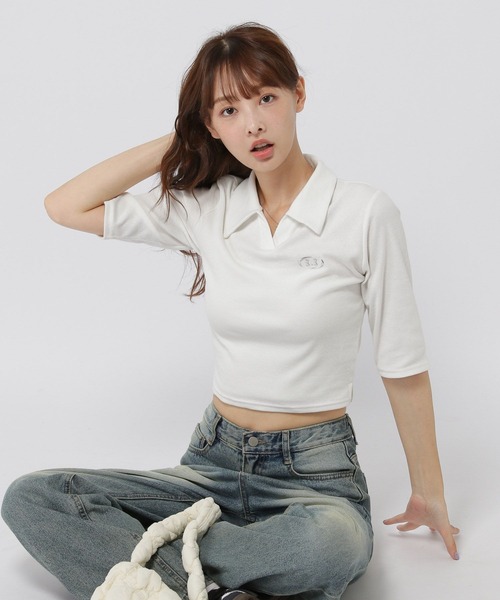 3.3 Field Trip （3.3フィールドトリップ）の「3.3 Field Trip／メタルスキッパー5ブ（Tシャツ/カットソー・レディース・ネイビー/ホワイト/ブラック・FREE）」の10枚目の写真