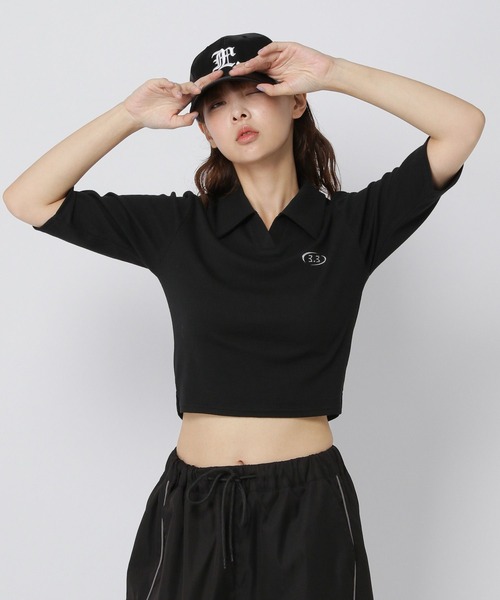 3.3 Field Trip （3.3フィールドトリップ）の「3.3 Field Trip／メタルスキッパー5ブ（Tシャツ/カットソー・レディース・ネイビー/ホワイト/ブラック・FREE）」の14枚目の写真