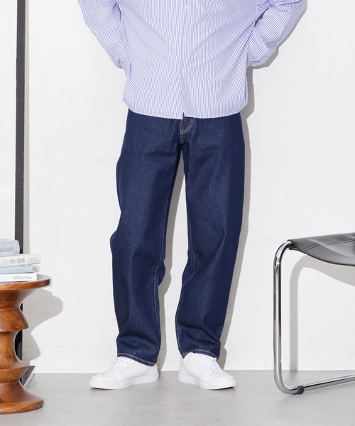 NANO universe（ナノユニバース）の「WEB限定/デニムルーズフィットパンツ（デニムパンツ・メンズ・ライトブルー/ブラック/ネイビー・S/L/M）」の12枚目の写真