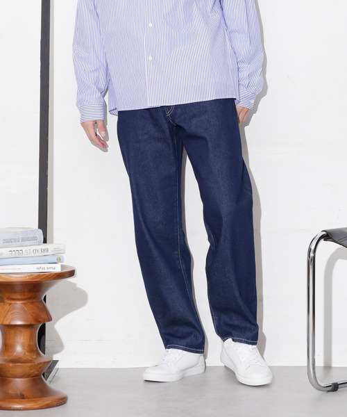 NANO universe（ナノユニバース）の「WEB限定/デニムルーズフィットパンツ（デニムパンツ・メンズ・ライトブルー/ブラック/ネイビー・S/L/M）」の13枚目の写真