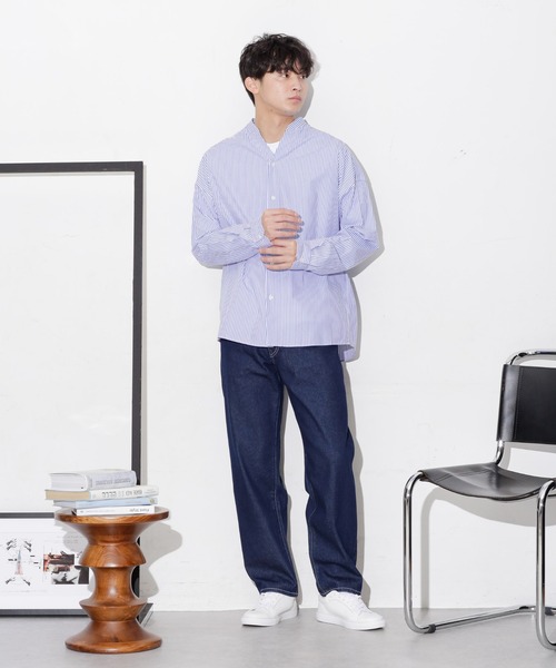 NANO universe（ナノユニバース）の「WEB限定/デニムルーズフィットパンツ（デニムパンツ・メンズ・ライトブルー/ブラック/ネイビー・S/L/M）」の16枚目の写真