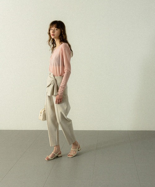 O0u(オーゼロユー)の「【figurey knit】ラインパンツ 993724(その他パンツ・メンズ・ネイビー/ベージュ・LARGE/MEDIUM)」の9枚目の写真