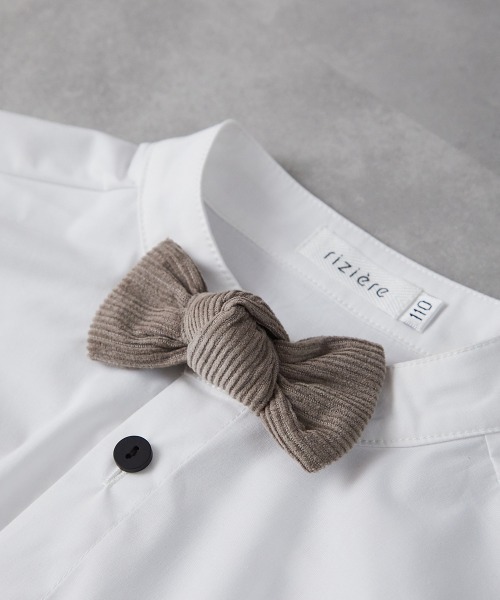 ノーアイロンバンドカラーピンタック比翼シャツ（ボタン取り外し対応