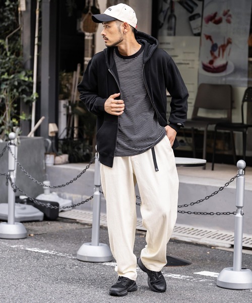Rocky Monroe（ロッキーモンロー）の「ツイル/デニムクライミングワイドパンツ（デニムパンツ・メンズ・ベージュ/ブラック系/インディゴブルー/ブラック/カーキ/ブルー/オフホワイト・M/L/XL）」の12枚目の写真