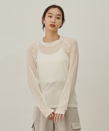 カシミヤシルクシアートップス