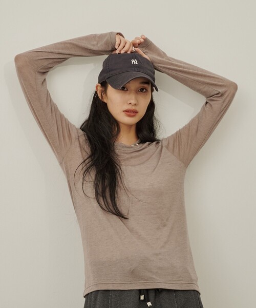 CITY TOKYO(シティトウキョウ)の「カシミヤシルクシアートップス(Tシャツ/カットソー・レディース・ホワイト/モカ/ライム/ブラック・FREE)」の5枚目の写真