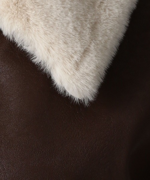 FOREVER 21（フォーエバー トゥエンティーワン）の「【2024FW】取り外し可能ファー付きフェイクレザーブルゾン（ブルゾン・レディース・ブラウン/ブラック・FREE）」の22枚目の写真