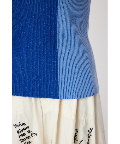 RODEO CROWNS WIDE BOWL(ロデオクラウンズワイドボウル)の「ブロックカラーハイネックニットトップス(ニット/セーター・レディース・ブラック/ブラウン/ブルー・FREE)」の8枚目の写真