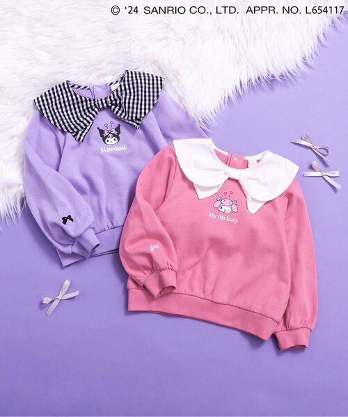sanrio（サンリオ）の「マイメロディ・クロミ/リボン衿トレーナー（スウェット・キッズ・ラベンダー/ピンク・80/140/90/120/130/110/100）」の8枚目の写真