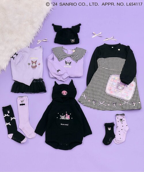 sanrio（サンリオ）の「マイメロディ・クロミ/リボン衿トレーナー（スウェット・キッズ・ラベンダー/ピンク・80/140/90/120/130/110/100）」の10枚目の写真