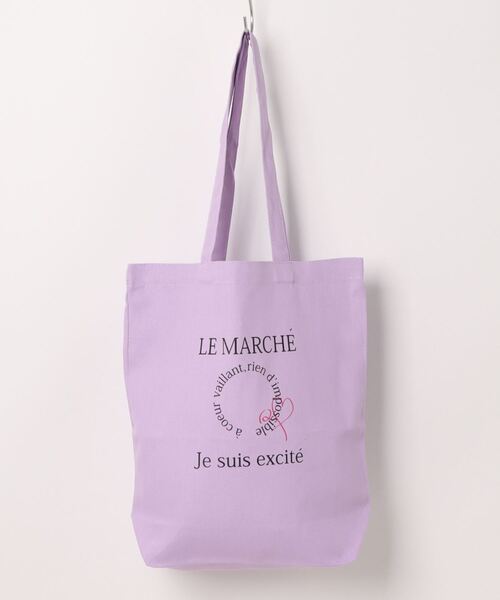 Q（キュー）の「キャンバスデイリートート（トートバッグ・レディース・グレー/ラベンダー/スモークピンク/ライトブルー/ブラック・ONE SIZE）」の5枚目の写真