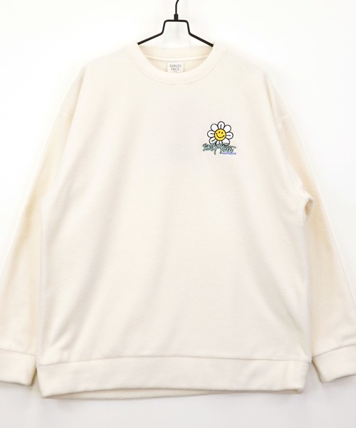 SMILEY FACE(スマイリーフェイス)の「【GROOVY STORE】SMILEYFACE オーバーサイズフリーストレーナー(スウェット・メンズ・アイボリー/ブラック/グレイッシュベージュ/ラベンダー・M/L/LL)」の5枚目の写真