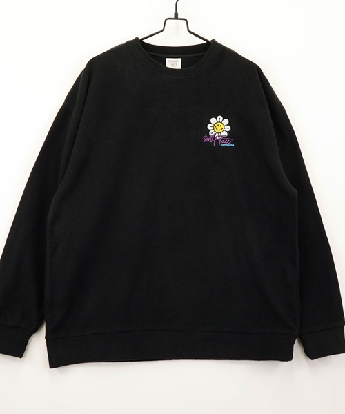 SMILEY FACE(スマイリーフェイス)の「【GROOVY STORE】SMILEYFACE オーバーサイズフリーストレーナー(スウェット・メンズ・アイボリー/ブラック/グレイッシュベージュ/ラベンダー・M/L/LL)」の6枚目の写真