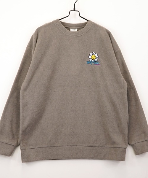 SMILEY FACE(スマイリーフェイス)の「【GROOVY STORE】SMILEYFACE オーバーサイズフリーストレーナー(スウェット・メンズ・アイボリー/ブラック/グレイッシュベージュ/ラベンダー・M/L/LL)」の7枚目の写真