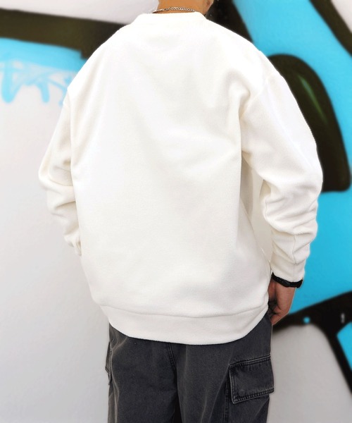 SMILEY FACE(スマイリーフェイス)の「【GROOVY STORE】SMILEYFACE オーバーサイズフリーストレーナー(スウェット・メンズ・アイボリー/ブラック/グレイッシュベージュ/ラベンダー・M/L/LL)」の12枚目の写真