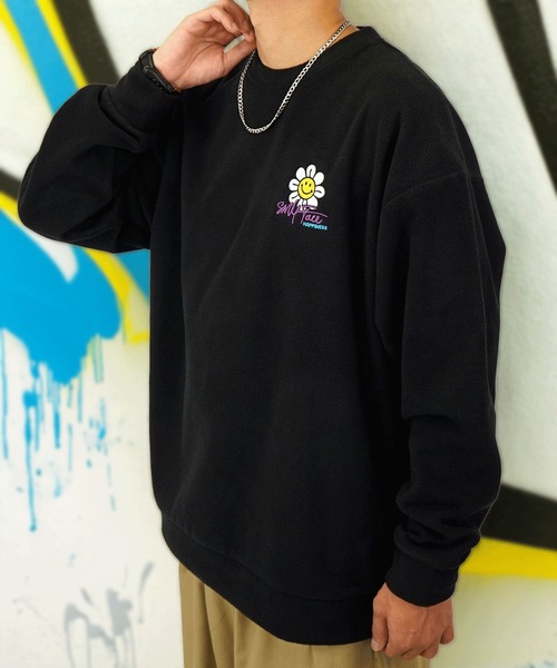 SMILEY FACE(スマイリーフェイス)の「【GROOVY STORE】SMILEYFACE オーバーサイズフリーストレーナー(スウェット・メンズ・アイボリー/ブラック/グレイッシュベージュ/ラベンダー・M/L/LL)」の17枚目の写真