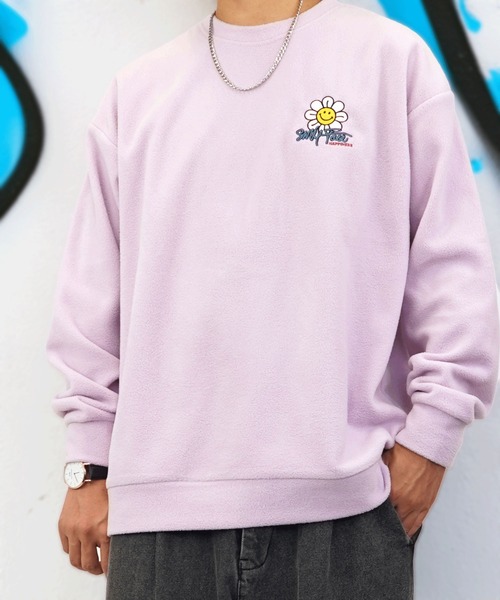 SMILEY FACE(スマイリーフェイス)の「【GROOVY STORE】SMILEYFACE オーバーサイズフリーストレーナー(スウェット・メンズ・アイボリー/ブラック/グレイッシュベージュ/ラベンダー・M/L/LL)」の19枚目の写真