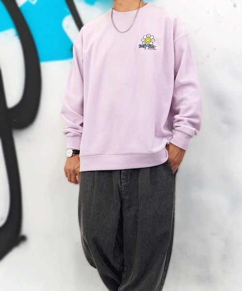 SMILEY FACE(スマイリーフェイス)の「【GROOVY STORE】SMILEYFACE オーバーサイズフリーストレーナー(スウェット・メンズ・アイボリー/ブラック/グレイッシュベージュ/ラベンダー・M/L/LL)」の21枚目の写真