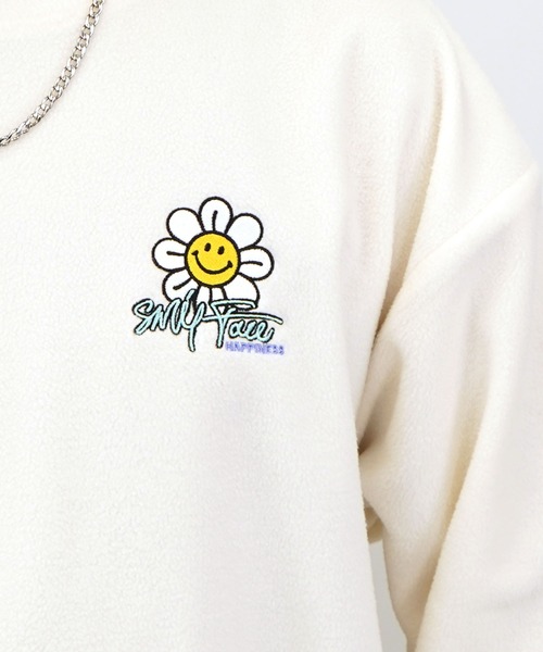 SMILEY FACE(スマイリーフェイス)の「【GROOVY STORE】SMILEYFACE オーバーサイズフリーストレーナー(スウェット・メンズ・アイボリー/ブラック/グレイッシュベージュ/ラベンダー・M/L/LL)」の14枚目の写真