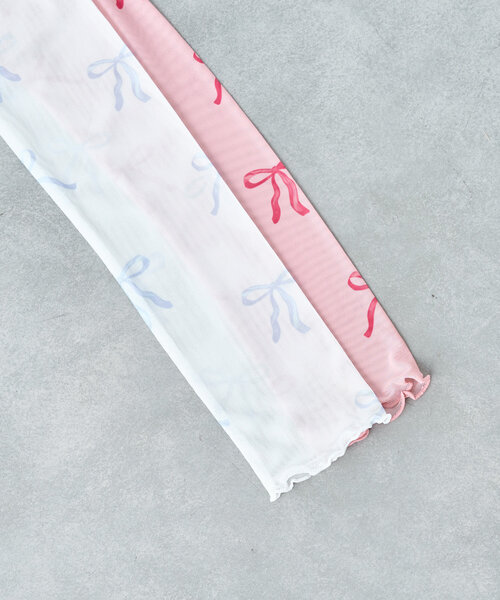 w closet（ダブルクローゼット）の「リボンメロウシアーカットソー（Tシャツ/カットソー・レディース・ピンク/オフホワイト・FREE）」の3枚目の写真