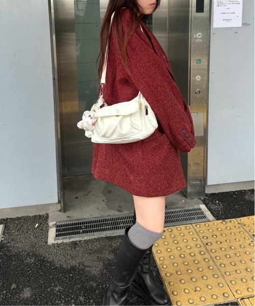 kutir（クティール）の「kutirlune／ポケットショルダーミニバッグ（ショルダーバッグ・レディース・ライトホワイト/ネイビー/ブラック・FREE）」の14枚目の写真
