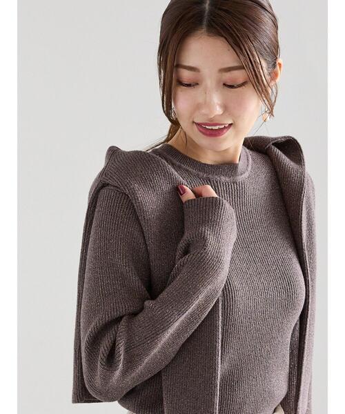 Te chichi（テチチ）の「リブクルーネックプルオーバー（ニット/セーター・レディース・ブロンズ/ブラック/シルバー・F）」の4枚目の写真
