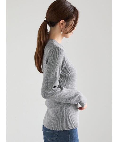 Te chichi（テチチ）の「リブクルーネックプルオーバー（ニット/セーター・レディース・ブロンズ/ブラック/シルバー・F）」の12枚目の写真