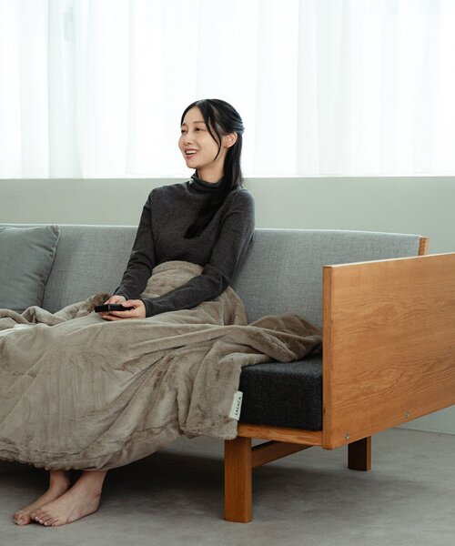 セール】【LALACA】heated blanket roomy 温度調節可ブランケット