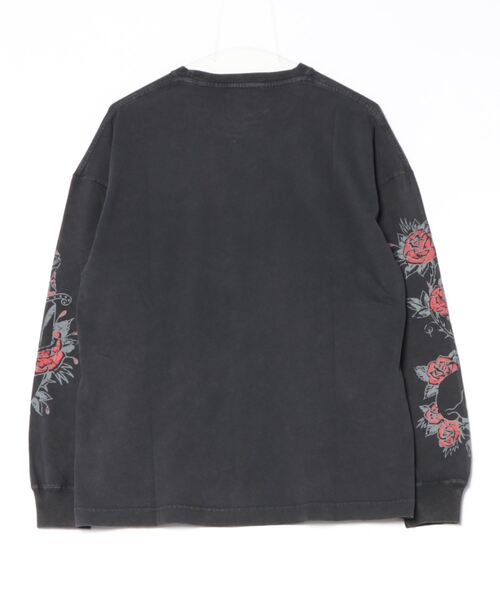 Ed Hardy(エドハーディー)の「ED HARD エド・ハーディー ピグメント加工 ヴィンテージライク グラフィック ロゴプリント オーバーサイズ ロングスリーブTシャツ/ロンT(Tシャツ/カットソー・メンズ・ブラック系その他/グレー系その他2/チャコール/ブラック/ブラック系その他2/グレー系その他・M/L)」の13枚目の写真