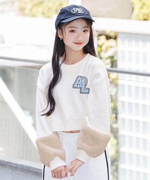 algy（アルジー）の「【ACTIVE】サガラワッペントレーナー（スウェット・キッズ・ネイビー/オフホワイト/ブラック・XXX-SMALL/XX-SMALL/X-SMALL/MEDIUM/SMALL）」の2枚目の写真