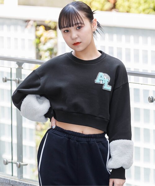 algy（アルジー）の「【ACTIVE】サガラワッペントレーナー（スウェット・キッズ・ネイビー/オフホワイト/ブラック・XXX-SMALL/XX-SMALL/X-SMALL/MEDIUM/SMALL）」の3枚目の写真