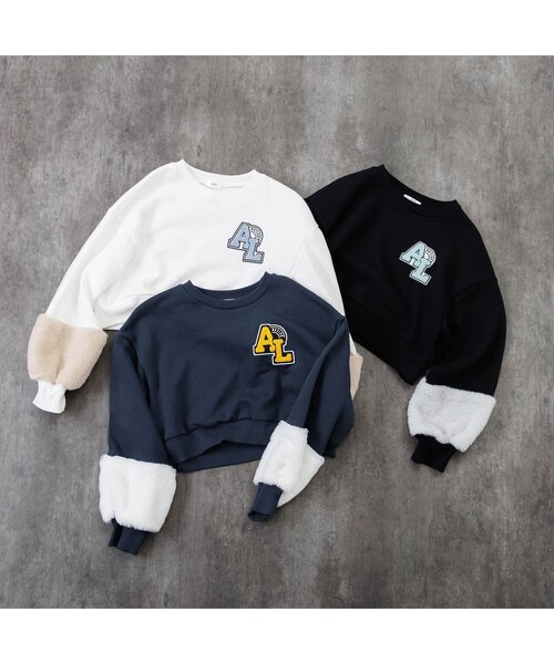 algy（アルジー）の「【ACTIVE】サガラワッペントレーナー（スウェット・キッズ・ネイビー/オフホワイト/ブラック・XXX-SMALL/XX-SMALL/X-SMALL/MEDIUM/SMALL）」の11枚目の写真