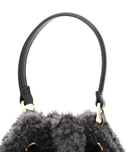 EDIT COLOGNE（エディットコロン）の「ボア巾着ショルダーバッグ（ショルダーバッグ・レディース・ブラウン/ダークグレー・ﾌﾘ-）」の6枚目の写真