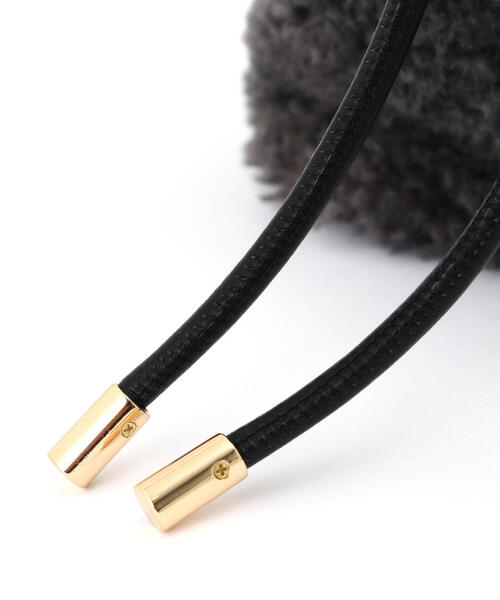 EDIT COLOGNE（エディットコロン）の「ボア巾着ショルダーバッグ（ショルダーバッグ・レディース・ブラウン/ダークグレー・ﾌﾘ-）」の9枚目の写真