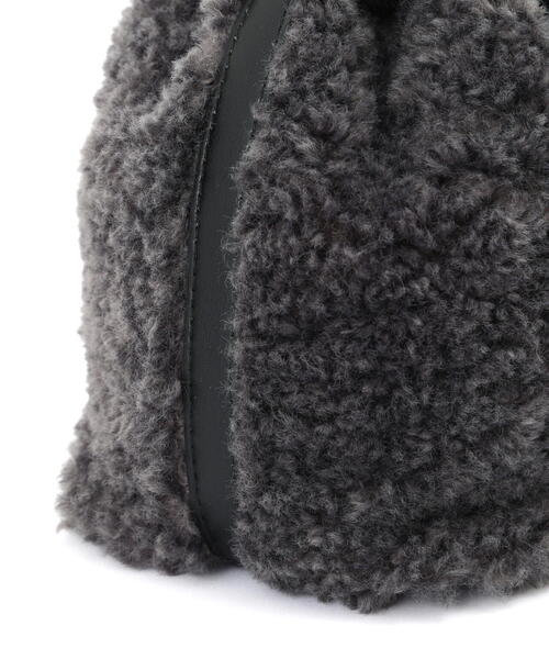 EDIT COLOGNE（エディットコロン）の「ボア巾着ショルダーバッグ（ショルダーバッグ・レディース・ブラウン/ダークグレー・ﾌﾘ-）」の10枚目の写真