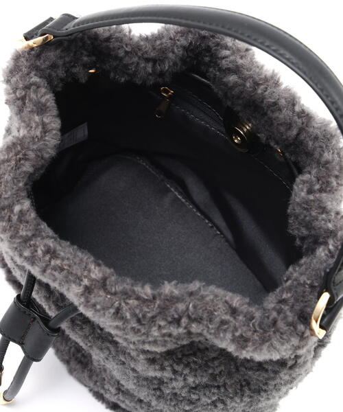 EDIT COLOGNE（エディットコロン）の「ボア巾着ショルダーバッグ（ショルダーバッグ・レディース・ブラウン/ダークグレー・ﾌﾘ-）」の12枚目の写真