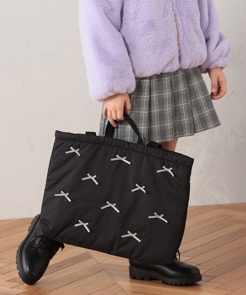 FOUND GOOD（ファウンドグッド）の「K/ナカワタレッスントート（トートバッグ・キッズ・ブラック/グリーン系8/グレー系・FREE）」の2枚目の写真