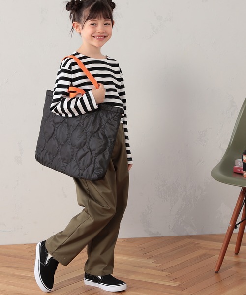 FOUND GOOD（ファウンドグッド）の「K/ナカワタレッスントート（トートバッグ・キッズ・ブラック/グリーン系8/グレー系・FREE）」の4枚目の写真