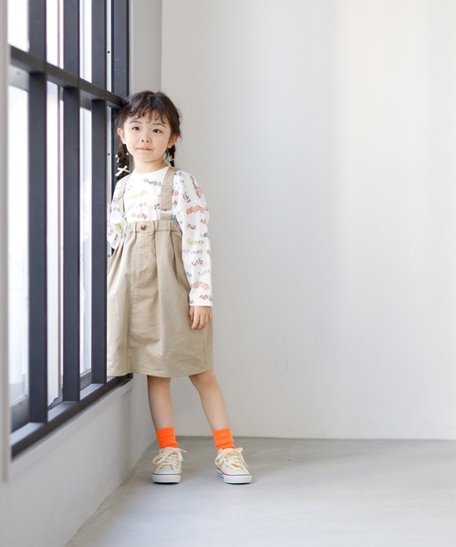 MAKE YOUR DAY（メイクユアデイ）の「ハイウエストジャンパースカート■80～140cm（ジャンパースカート・キッズ・ベージュ/ブルー/グレー・80/90/100/110/120/130/140）」の21枚目の写真