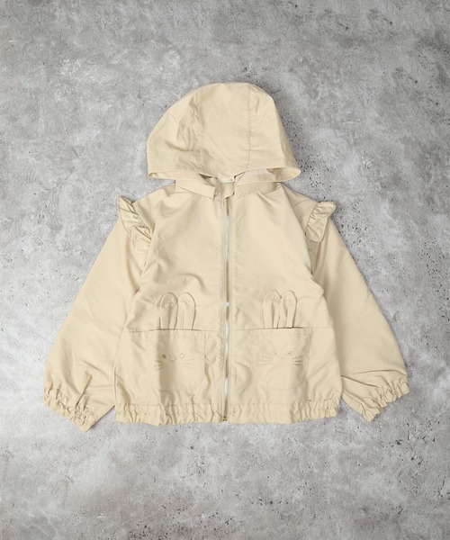 la poche biscuit(ラポシェビスキュイ)の「うさぎウインドブレーカー(ナイロンジャケット・キッズ・ラベンダー/ベージュ/カーキ・140/130/120/110/100/90/80)」の7枚目の写真