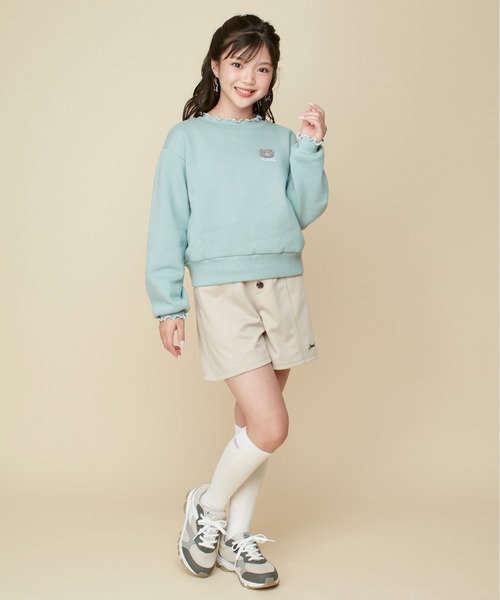 JENNI love（ジェニィラブ）の「【ベルト取り外し・ウエスト調整可】細リボンベルト付きキュロット（その他パンツ・キッズ・ベージュ/サックスブルー/ブラック・130cm/140cm/150cm/160cm）」の5枚目の写真