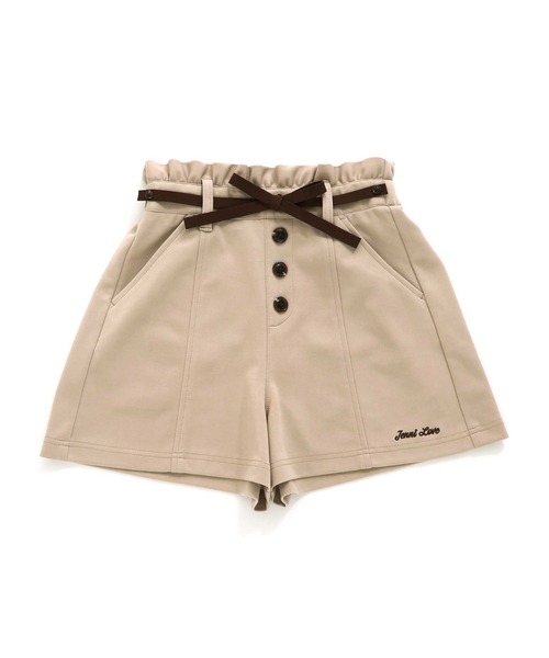 JENNI love（ジェニィラブ）の「【ベルト取り外し・ウエスト調整可】細リボンベルト付きキュロット（その他パンツ・キッズ・ベージュ/サックスブルー/ブラック・130cm/140cm/150cm/160cm）」の14枚目の写真