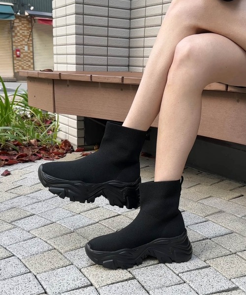 ニットスニーカーブーツ(ブーツ)|Fabby fabby(ファビィーファビィー) ニットスニーカーブーツ(ブーツ)|Fabby fabby(ファビィーファビィー)