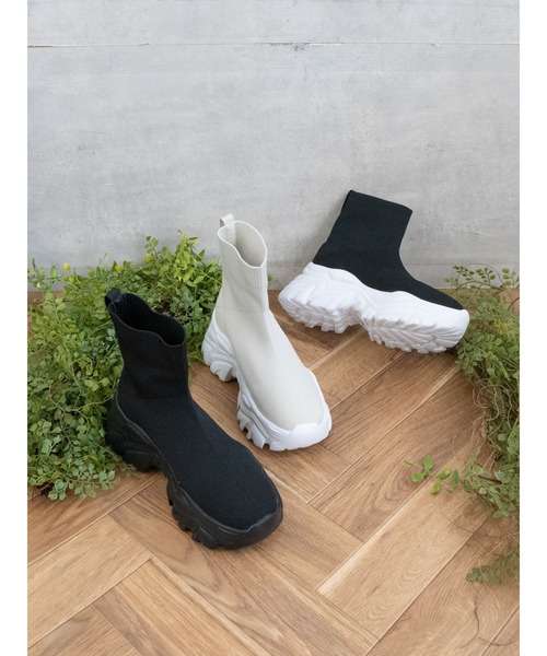 ニットスニーカーブーツ(ブーツ)|Fabby fabby(ファビィーファビィー) ニットスニーカーブーツ(ブーツ)|Fabby fabby(ファビィーファビィー)